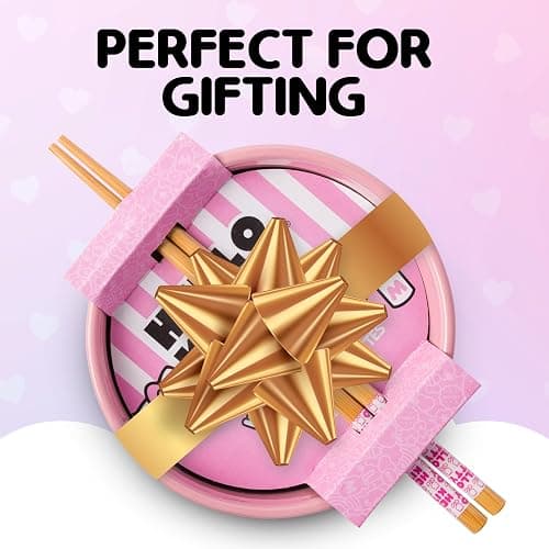 Silver Buffalo Sanrio Hello Kitty Flowers Pattern Ceramic Ramen Noodle Rice Bowl with Chopsticks, Microwave Safe, 20 Ounces thumbnail 7