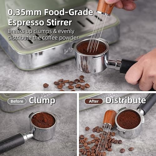 GdHaHSP 51mm Espresso Accessories Kit,Spring Loaded Calibrated Espresso Tamper,Wdt Tool Espresso and Dosing Funnel Set,Coffee Tamper Espresso Machine Accessories For 51 mm Portafilter Barista Tools thumbnail 5