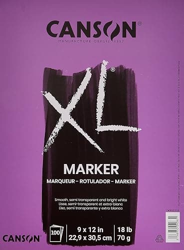 Canson XL Series Marker Paper, Foldover Pad, 9x12 inches, 100 Sheets (18lb/70g) - Artist Paper for Adults and Students - Image 1