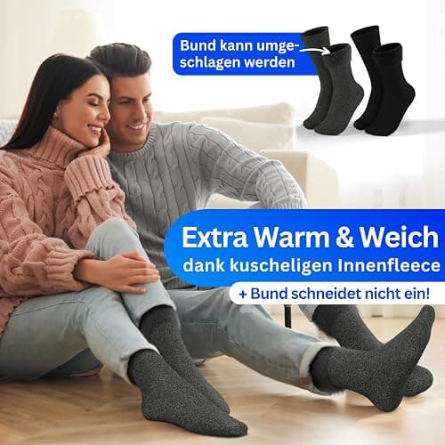 MEDOLY Ultra THERMO Socken (2 Paar) Dicke Wintersocken für extreme Kälte - Damen & Herren mit Vollplüsch für gemütliche Wärme thumbnail 2