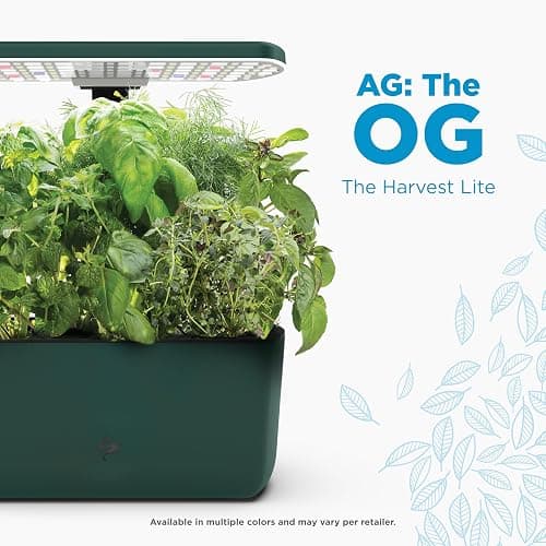 AeroGarden Harvest Lite in Green, Soil-Free Indoor Hydroponic Garden with LED Grow Light for Year-Round Gardening of up to 6 Herbs and Vegetables thumbnail 2