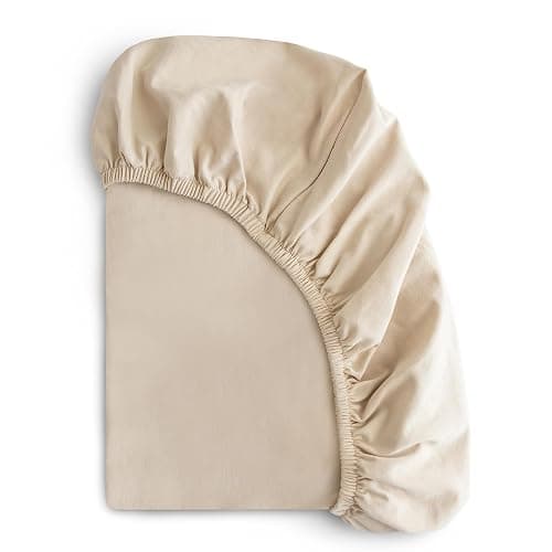 mushie Stretchy & Soft Bassinet Crib Sheet | Fitted 16" x 30" (Fog) - Fog thumbnail 3