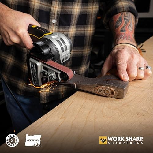 Work Sharp Ken Onion Elite Mk2 Electric Knife Sharpener, Adjustable Angle | Powered Professional Belt System, Sharpens Scissors, Serrated and Tools, Blade Grinder, Variable Speed thumbnail 6
