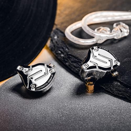 Yinyoo KZ ZS10 Pro IEM 1DD 4BA Ecouteurs Gaming Hybrides Écouteurs Filaires pour Musiciens in Ear Monitors avec Câble Détachable 2 Broches Jack 3,5mm Coque Métallique thumbnail 4