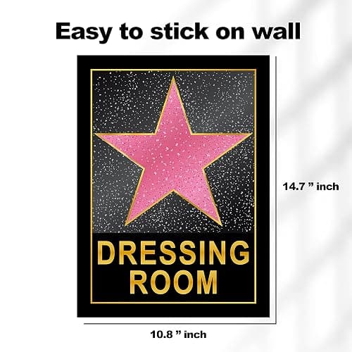 HK Studio Dressing Room Decor for Teen Girls 10" x 15" - Pink Star Y2K Room Decor Aesthetic thumbnail 4