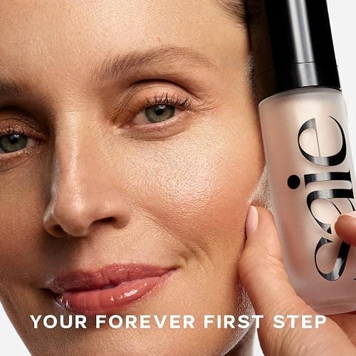 Saie Mini Glowy Super Gel Illuminating Face Makeup Primer, Sunglow (.5 oz) | Multipurpose Hydrating Glow Serum Gel with Squalane Oil, Glitter-Free Liquid Highlighter, Non-Comedogenic Skincare Makeup thumbnail 6
