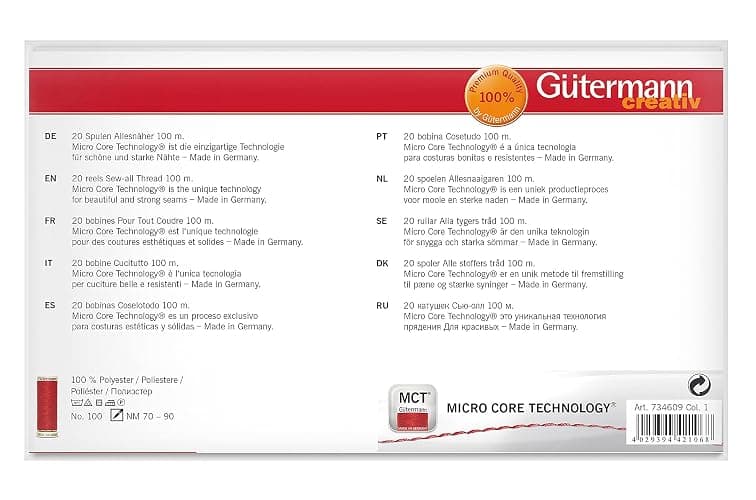 Gutermann Thread Set: Sew-All: 100m: Pack of 20, Assorted thumbnail 3