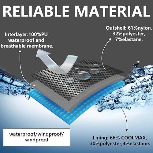 waterproofing Waterproof Socks Men Women Cushion Breathable Hiking Wading Skiing Outdoor Sport Crew Socks thumbnail 3