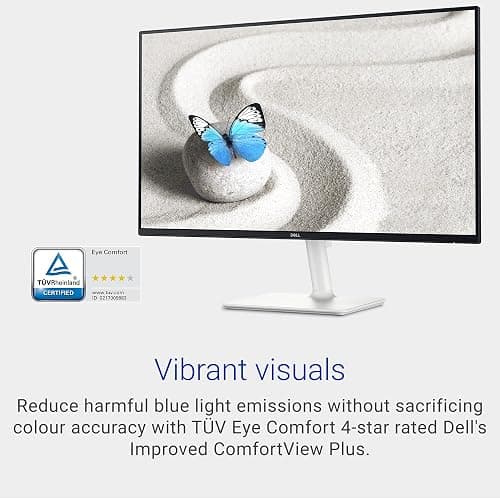Dell S2425H 24 Inch Full HD (1920x1080) Monitor, 100Hz, IPS, 4ms, 99% sRGB, Built-in Speakers, Ultrathin Bezel, 2x HDMI, 3 Year Warranty, White - S2425H thumbnail 6