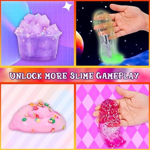 Unicorn Slime Making Kit for Girls - DIY Fluffy Slime Creation Kit with Super Birthday Party Favors thumbnail 4