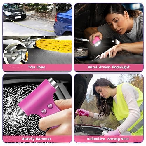 298PCS Roadside Emergency Car Kit- Car Emergency Kit with Jumper Cables, Roadside Emergency Kit for Vehicles, Emergency Car Kit, Car Safety Kits, Gloves,Tow Strap,Tool Kit,Reflective Warning Triangle thumbnail 6