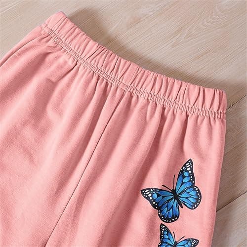 Toddler 2pc Jogging Sets Pullover Hoodies Sweatpants Cotton Outfits Baby Girls Bow Graphic Thick Hoodie Joggers Pants thumbnail 3