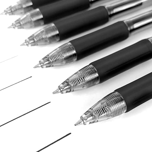 Zebra - Sarasa Retractable Gel Ink Rollerball - Fast Drying - 0.7mm - Black Ink - Pack of 6 thumbnail 2