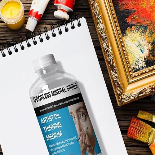 Odorless Paint Thinner for Oil Painting - Oil Painting Thinner - Artist Paint Thinner - for Thinning Oils, Artists - 3.4oz thumbnail 2