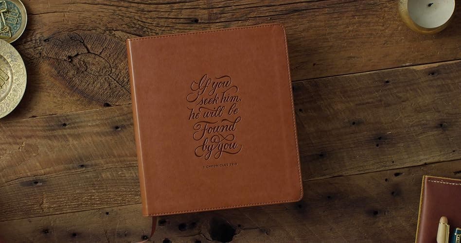 ESV Journaling Study Bible (TruTone, English Saddle, 1 Chronicles 28:9 Design): Holy Bible, English Standard Version thumbnail 2