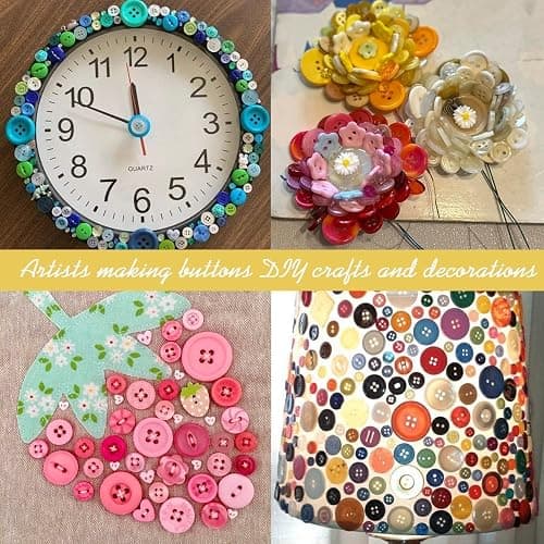 1200pcs Assorted Resin Buttons Bulk, Random Mixed Colors Craft Set | Random Mixcolor Sewing Crafts Clothes, DIY Manual Painting Art, Handmade Ornaments, and Creative Decoration thumbnail 3