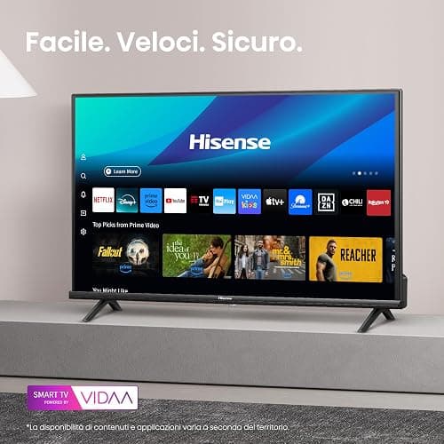 Hisense TV 40" Full HD 2025 40E43QT, Smart TV VIDAA U8, Airplay2, Game Mode, Works with Alexa, Tuner DVB-T2/S2 HEVC 10, lativù, 40'', 2025 LED thumbnail 13