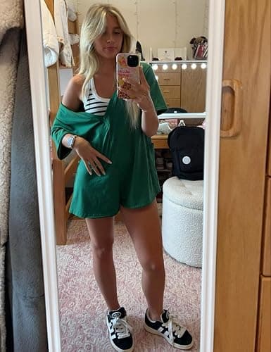 TAQCUX Rompers for Women Athletic Workout Hot Shot Tee Romper Casual Oversized Jumpsuits Overalls thumbnail 6