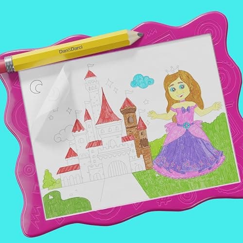 Dan&Darci Light Up Tracing Pad for Kids - Arts & Crafts Writing Drawing Tracer Board, Craft Kit for Girls & Boys Ages 6-12 - Birthday Toys Gifts Ideas for Girl or Boy 6+ Year Old Gift Toy - 6 7 8 9 10 thumbnail 4
