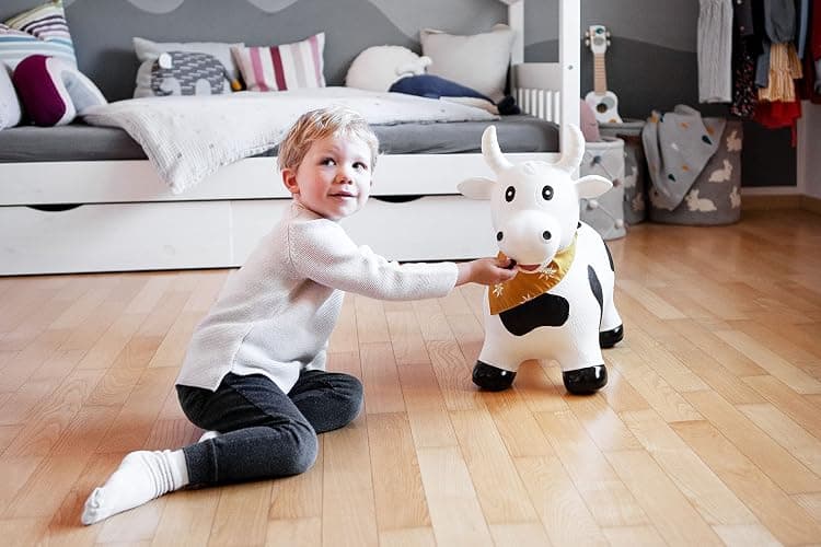 Kindsgut Bouncy Animal Hopper Cow for Children, Designed in Germany, Playful and Modern Colors, air Pump Included, Indoors and Outdoors thumbnail 9
