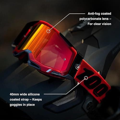 100% Strata 2 Motocross & Mountain Bike Goggles - MX and MTB Racing Protective Eyewear thumbnail 6