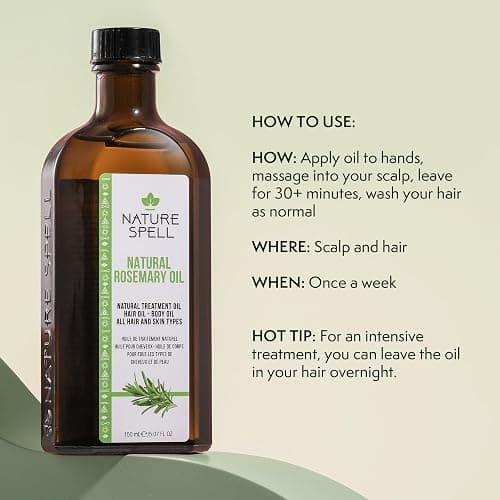 Nature Spell Rosemary & Batana Oil - 2 x 150ml - Oil Duo For Hair & Body, Promotes Hair Growth & Strengthens Hair, Suitable For All Hair & Skin Types thumbnail 6