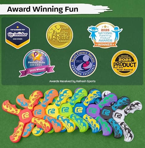 Boomerangs for Kids - Christmass Gifts for Grandkids Boys & Girls All Ages - Outdoor Flying Disc - Fun Boy Stocking Stuffers - Boys Toys Age 8-10 Year Old & 10-12 & Up - Beach Toys for Kids Presents thumbnail 7