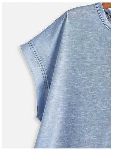 SOLY HUX Women Open Back Tops Workout Backless Tee Casual Athletic Shirts Short Sleeve Oversized Gym T Shirt thumbnail 2