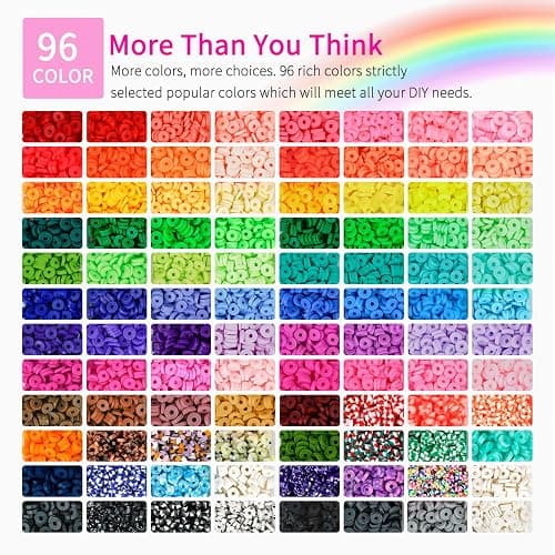 Friendship Bracelet Making Kit 96 Colors, 900pcs Letter Beads, 100pcs Number Bead, Gold Silver Spacer Charms for Concert Bracelets Jewelry Craft thumbnail 2