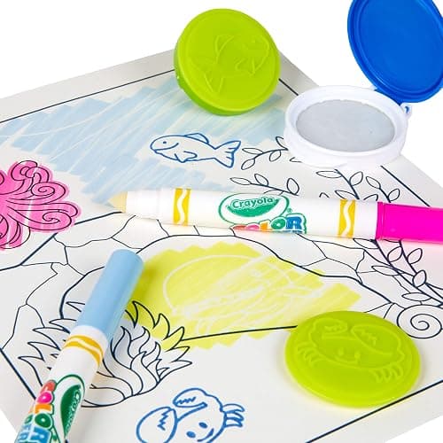 Crayola Color Wonder Mess Free Coloring Activity Set (30+ Pcs), Holiday & Christmas Gift for Toddlers, Travel Art Kit with Markers, Stamps, and Stickers, Ages 3+ thumbnail 6