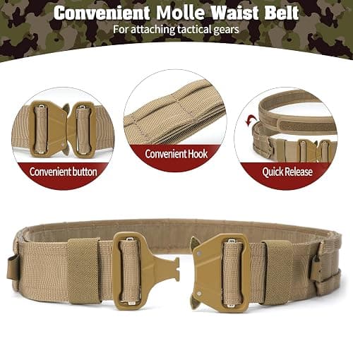 Tactical Belt for Men with Quick-Release Buckle & Modular Pouches thumbnail 5