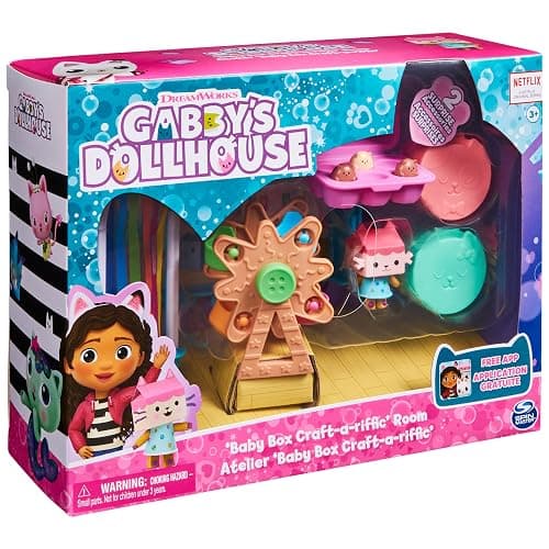 Gabby's Dollhouse, Baby Box Cat Craft-A-Riffic Room with Exclusive Figure, Accessories, Furniture and Dollhouse Delivery, Kids Toys for Ages 3 and up thumbnail 9