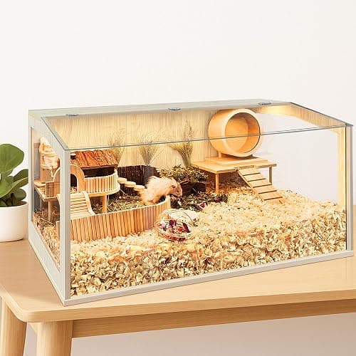 Hamster Cage Chewproof, Large Hamster Cages and Habitats, Openable Top with Acrylic Sheets, Solid Built thumbnail 6