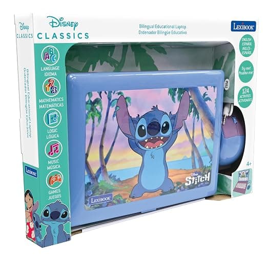 Lexibook - Disney Stitch - Bilingual English/Spanish Educational Laptop, 124 Language Activities, Writing, Maths, Logic, Music and Games, Boys and Girls, JC598Di2 thumbnail 4