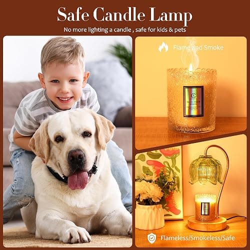 Merrtody Flower Candle Warmer Lamp with Timer & Dimmer - Fits All Jar Scented Candles - Christmas & Mother's Day Gift for Women，Mom，Her thumbnail 4