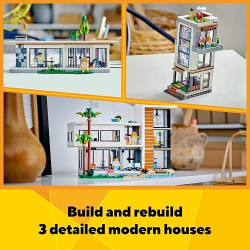 LEGO Creator 3in1 Modern House to 3-Storey City Building to Forest Cabin Set, Model Building Kit for Kids, Gift Idea for 9 Plus Year Old Boys and Girls 31153 thumbnail 6