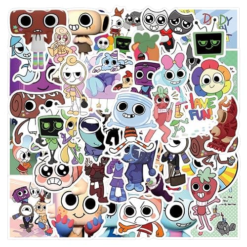 54Pcs World for Dandys Stickers, Figure Vinyl Waterproof DIY Sticker Decals for Party, Water Bottle Scrapbook Laptop Skateboard Computer for Teens Fans thumbnail 3