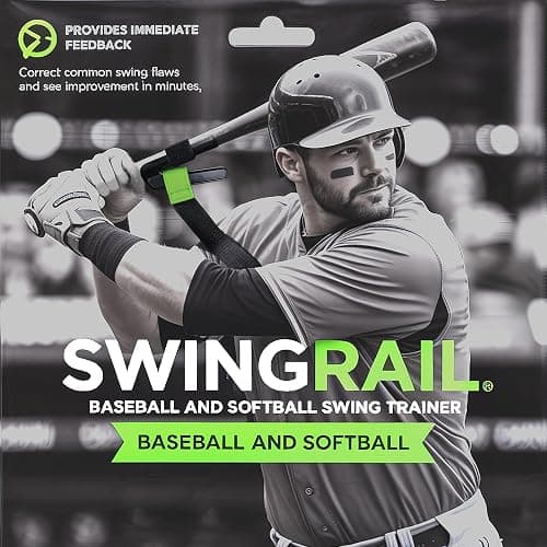 SWINGRAIL Baseball/Softball Swing Trainer Aid - Equipment for Batting and Hitting - Image 1