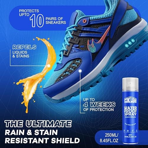 Shoe Protector Spray, Rain & Stain Waterproof Spray 8.45 OZ Nano Protectant for Sneaker, Nubuck, Canvas, Suede Shoes thumbnail 2