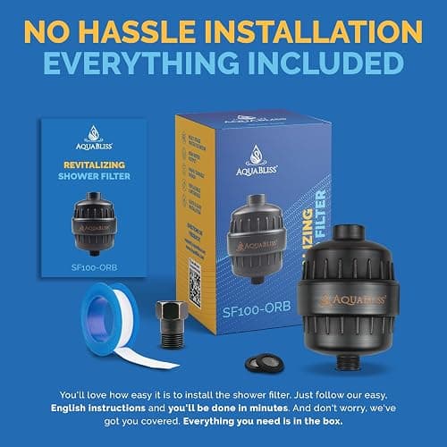 AquaBliss High Output Revitalizing Shower Filter - Reduces Dry Itchy Skin, Dandruff, Eczema, and Dramatically Improves The Condition of Your Skin, Hair and Nails - Oil Rubbed Bronze (SF100-ORB) thumbnail 8