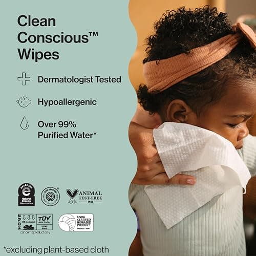 The Honest Company Hypoallergenic Multi-Use Baby Wipes for Sensitive Skin, Pattern Play, 720 Count thumbnail 7