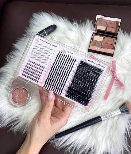 Wispy Lash Clusters with Spikes Volume Eyelash Clusters with 2 Styles Bottom Lashes 100D Mink Cluster Eyelash Extensions 380PCS Spiky Individual Lashes with Bottom Lash Clusters by Boahankuke thumbnail 7