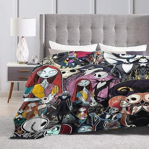 Erteaop Halloween Blanket Nightmare Christmas Throw Blanket for Boys Girl Gifts Horror Flannel Fleece Blankets and Throws for Men and Women 50"X40" thumbnail 5