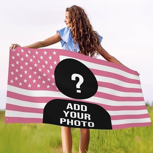 Custom Flag Double Sided Custom Pink America Flag Personalized Flags Room Wall Decoration Funny Tapestry Poster For Decorate Banners Gift for Indoor thumbnail 4