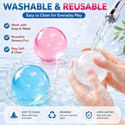 3pcs-Oil Coconut Oil Squishy Stress Ball for Stress Anxiety Relief | Super Soft Squishies Clear Fidget Squeeze Toy Fidget Toys for Kids Adult, Partay Favors thumbnail 6