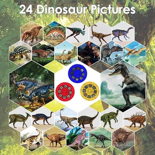 Pup Go Dinosaur Projector Flashlight for Kids Ages 3+, Early and Stocking Stuffers for Boys, 3 Discs 24 Images, Cool Dinosaurs Toys, Dinosaur Kids Flashlight, Night Light Projector thumbnail 9