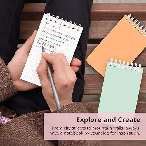 Taja Pocket Small Notebook 3" x 5", Set of 8 Mini Little Spiral Notebook, Nursing Notepad, Perfect for Work, School, Office, Nurse, Travel - Soft Harmony thumbnail 5