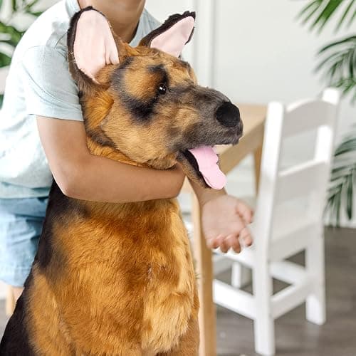Melissa & Doug Giant German Shepherd - Lifelike Stuffed Animal Dog (Over 2 feet Tall) thumbnail 8
