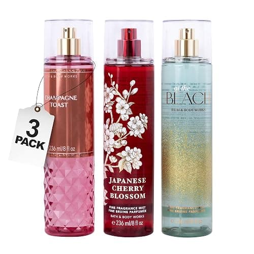 Avir Fine Fragrance Body Mist Spray Gift set At The Beach japanese Cherry Blossom Champagne Toast 24 oz total - Image 1