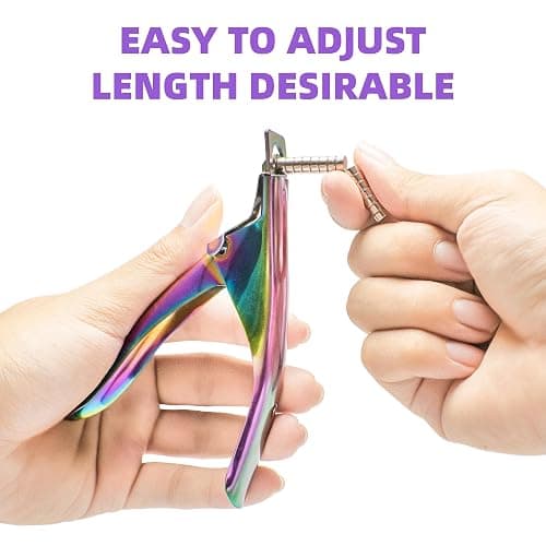 Yaya Acrylic False Nail Clipper with Magnets, Nail Tip Cutter with Length Measurement, 15Pcs Magnets (Rainbow) thumbnail 4